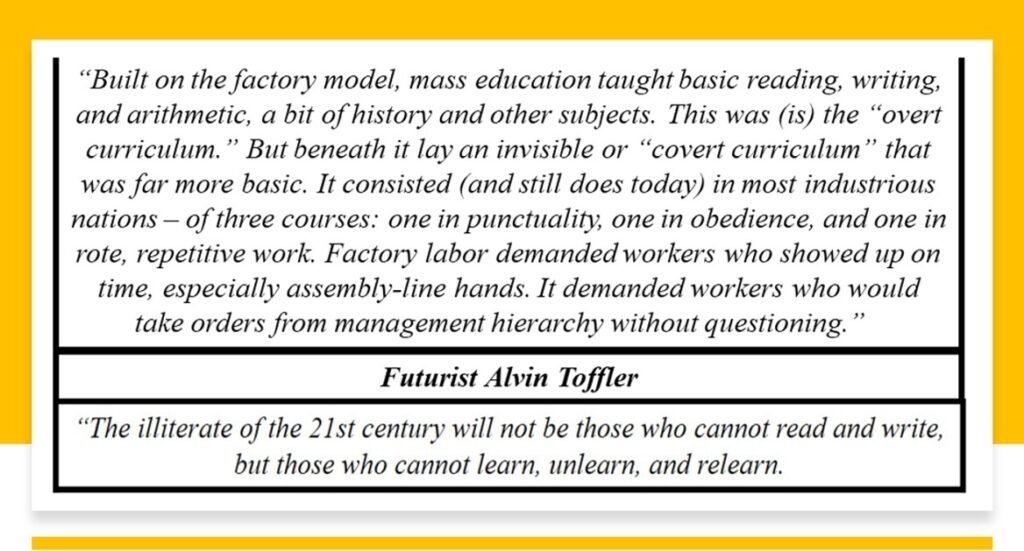 Factory Modeled Education